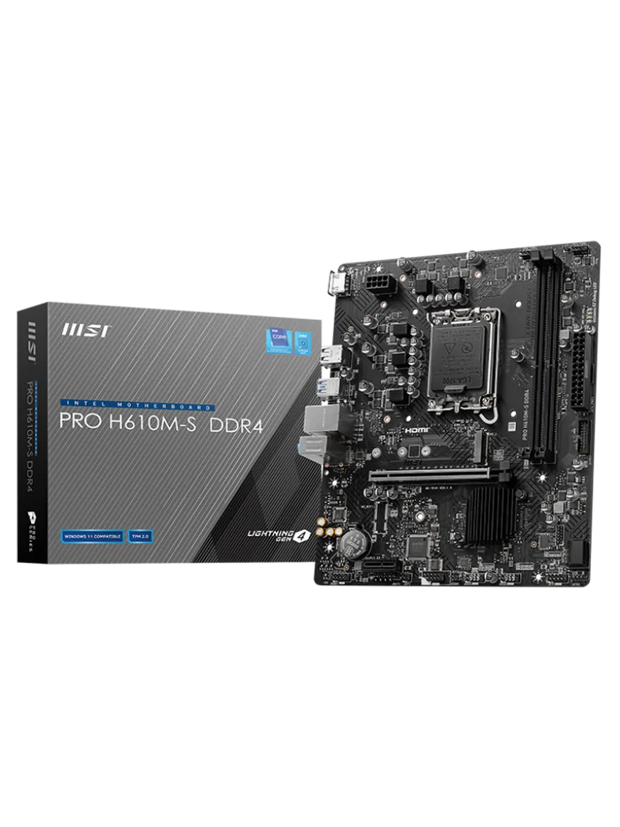Материнская плата PRO H610M-S DDR4 LGA1700 Intel H610 mATX R