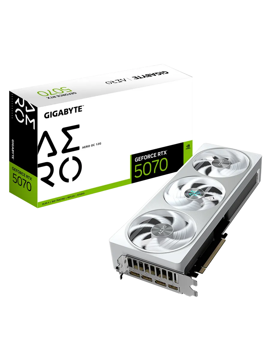 Видеокарта RTX 5070 12 ГБ RTL (GV-N5070AERO OC-12GD) Gigabyte 370245666 купить в интернет‑магазине Wildberries