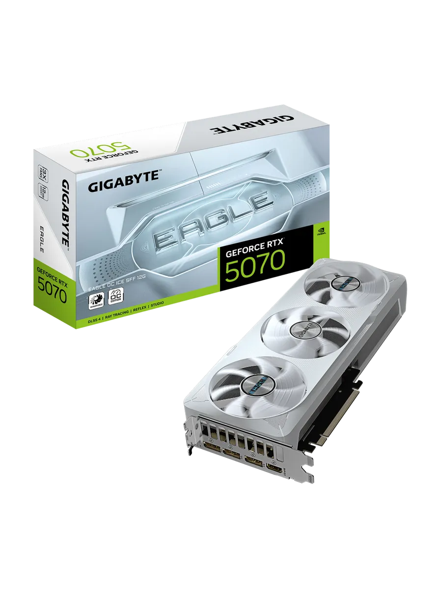 Видеокарта RTX 5070 12 ГБ RTL (GV-N5070EAGLEOC ICE-12GD)