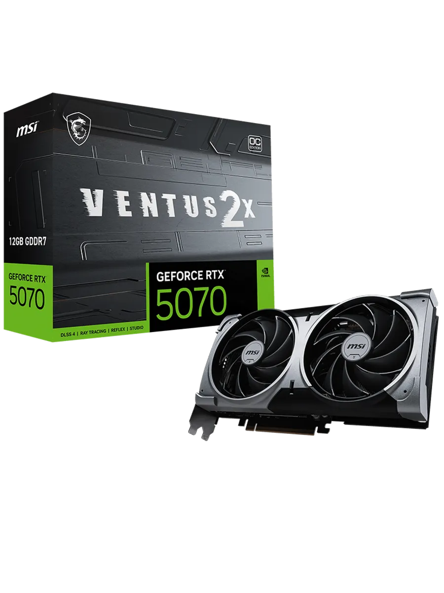 Видеокарта RTX 5070 12 ГБ RTL (RTX 5070 12G VENTUS 2X OC)