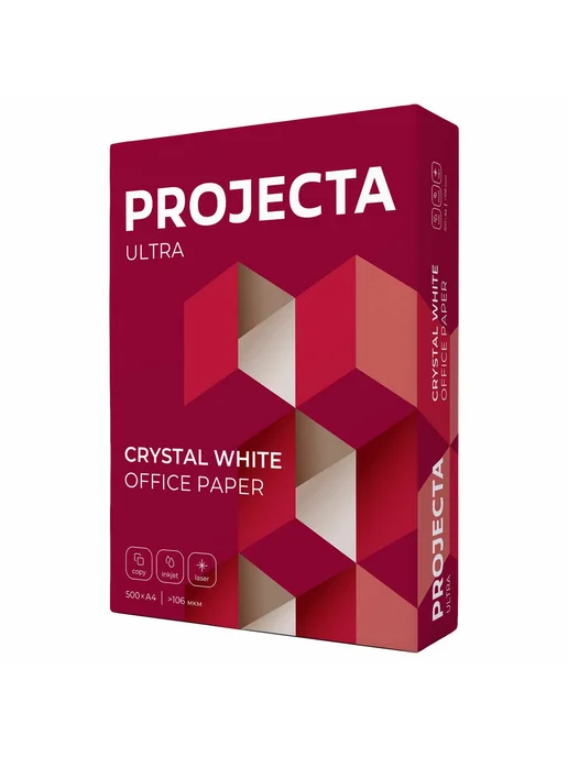 Бумага PROJECTA A4, 82 г/м², 5 пачек по 500 листов, фото 7