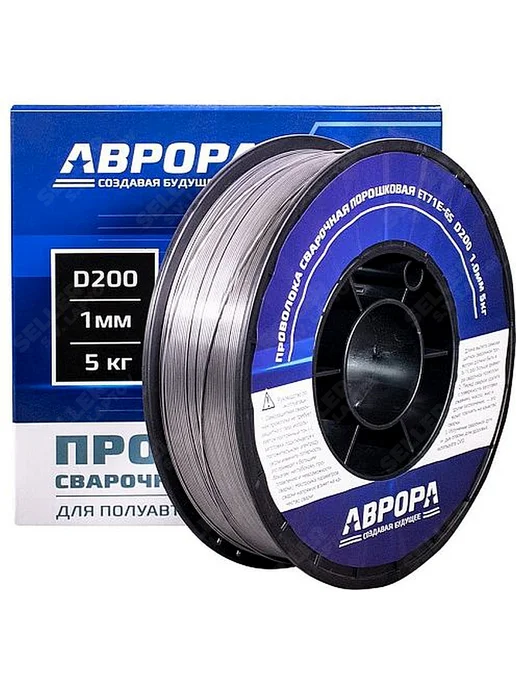 Aurora Проволока порошковая E71T-GS d.1.0 мм 5.0 кг D200 NO GAS, 5 кг, фото 3