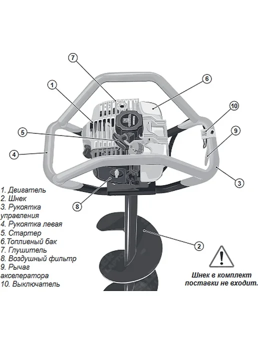 CARVER Мотобур, ледобур, ямобур бензиновый AG-65 000 +ПОДАРОК!, 1,1 л, фото 7