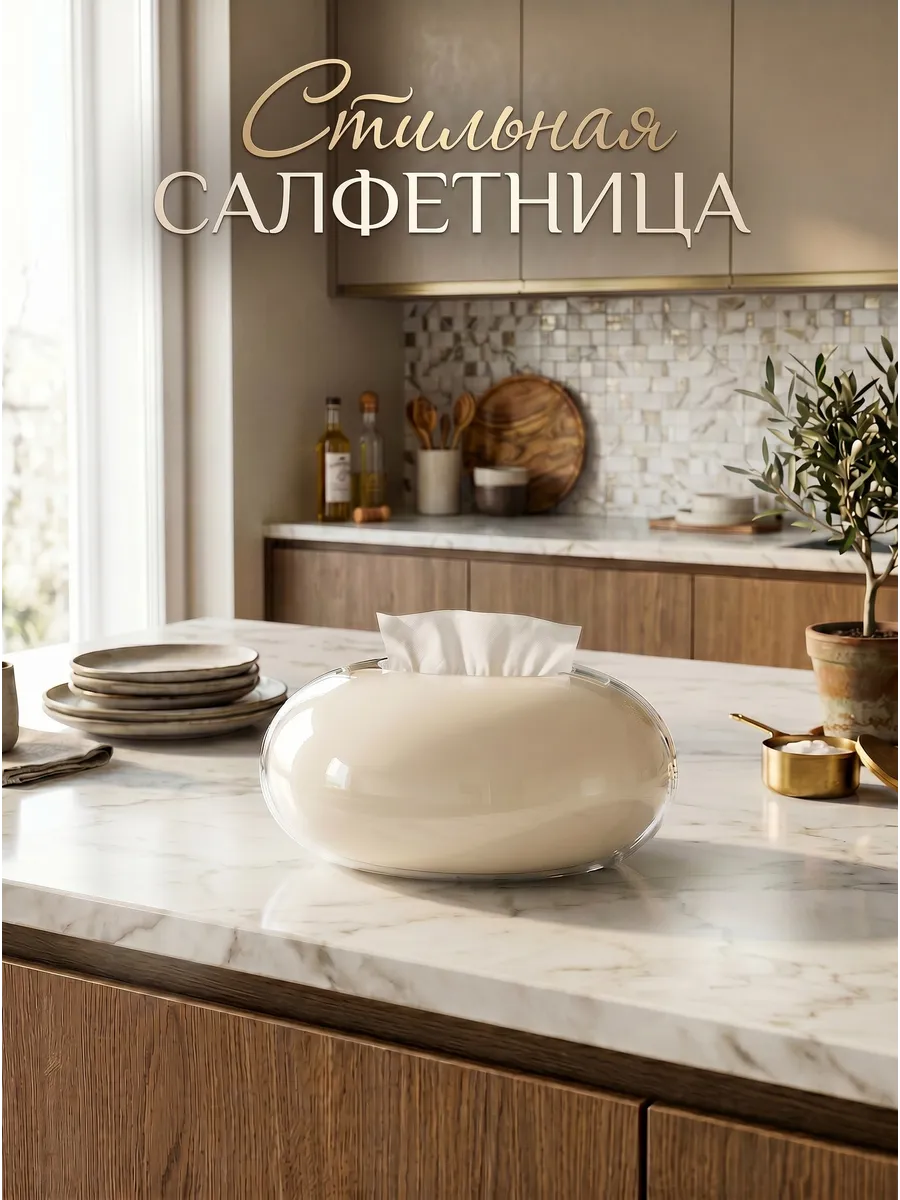 Интерьерная пластиковая салфетница настольная