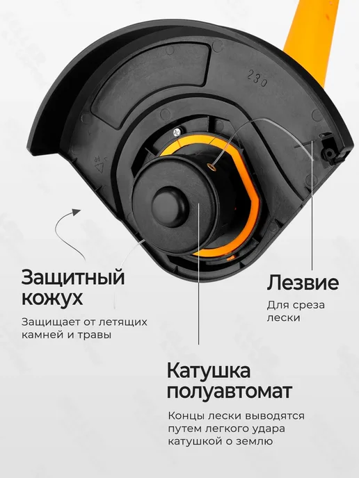 DEKO Триммер электрический садовый для травы DKTR450, вариант, фото 3