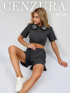 Летний костюм лапша с шортами cenzura 370480927 купить за 709 ₽ в интернет‑магазине Wildberries