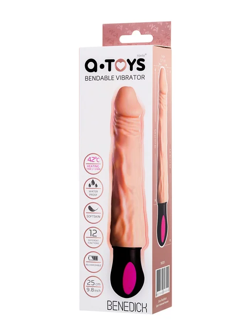 ToyFa A-Toys Benedick — реалистичный вибратор с нагевом, 25×4 см, 25x4 см, фото 3