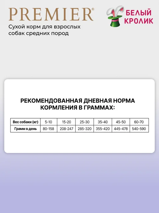 Сухой корм PREMIER для собак, индейка, лосось, 3 кг, фото 5