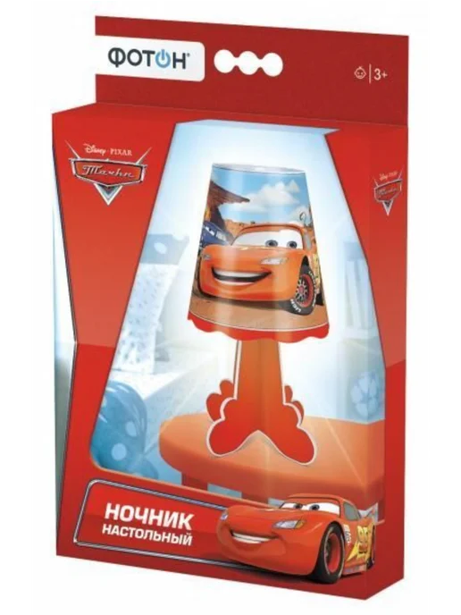 ФОТОН Ночник детский настольный, серия Disney Тачки, красный