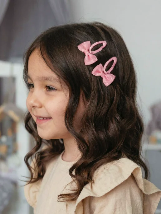 HairBee Заколки для волос клик-клак бантики 6 шт, 6 шт, фото 2