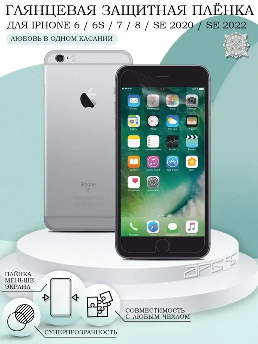 Rayzon market Защитная пленка на iPhone 7 8 6 6S SE 2020 SE 2022 глянцевая, вариант