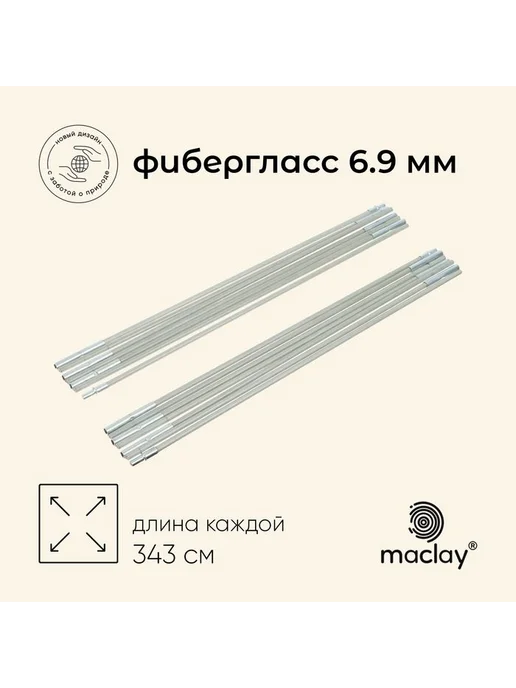Maclay Дуги для палатки, набор для кемпинга и путешествий, 2 шт, 2 шт, фото 2