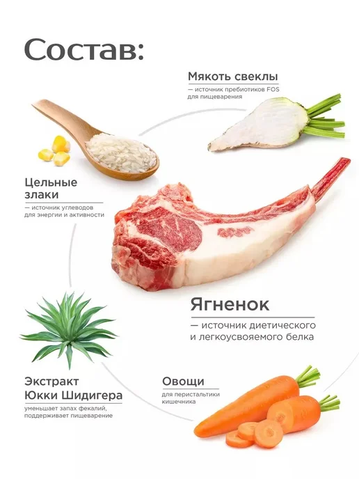Сухой корм QUATTRO Английский Кокер-Спаниель для собак, ягненок, 12 кг, фото 4