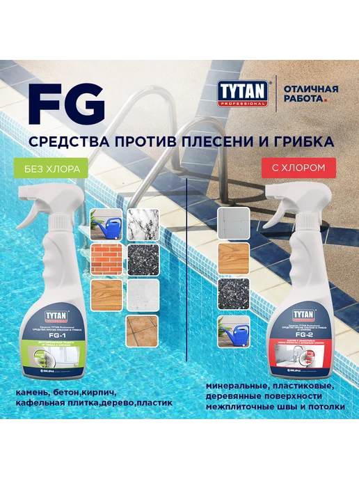 Tytan professional Антисептик против плесени и грибка с хлором FG-2, вариант, фото 2