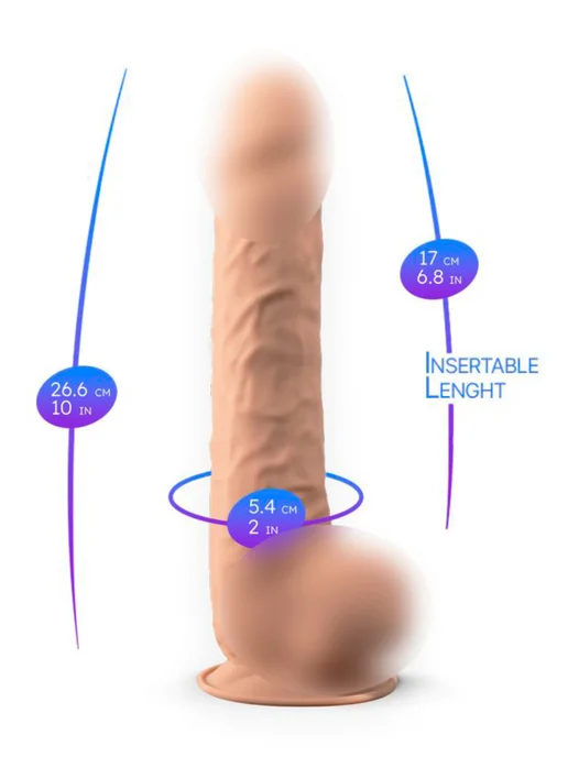 Adrien Lastic Фаллоимитатор на присоске SileXD (26.3, Ø 5.4 см), бежевый, фото 2