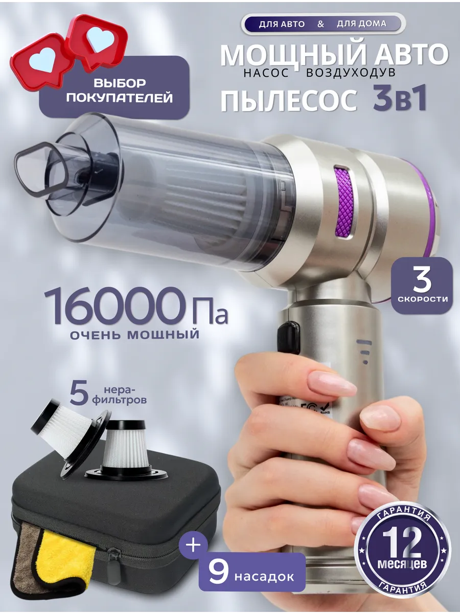 Пылесос для автомобиля беспроводной мощный
