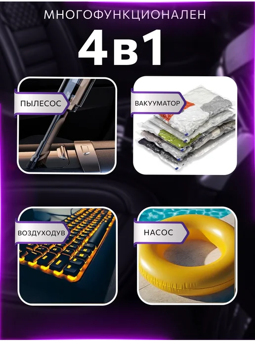 SIASTORE Пылесос для автомобиля беспроводной мощный, вариант, фото 5