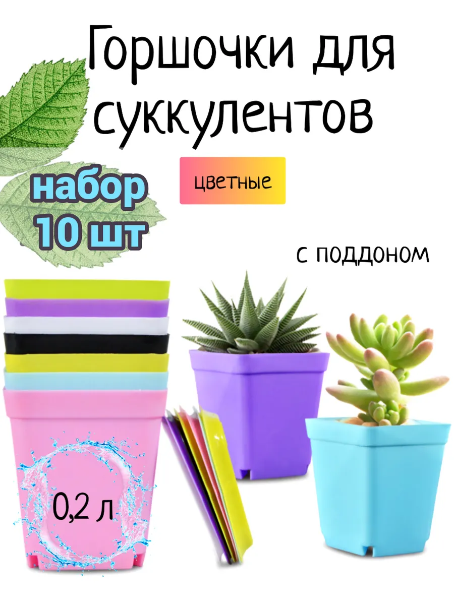 Маленькие горшки для цветов с поддоном