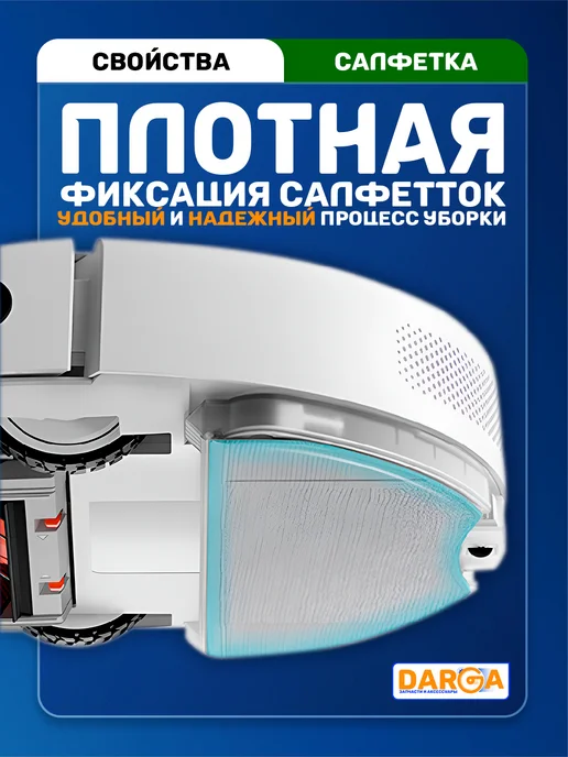 Cалфетки, тряпки на робот-пылесос Roborock, Xiaowa - 2 шт, 2 шт, фото 2