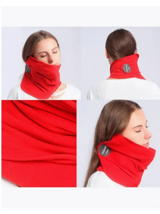 ArtFashions Шарф подушка для сна в путешествиях, красный, фото 2