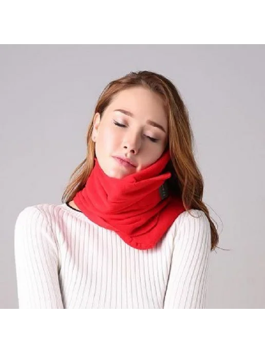 ArtFashions Шарф подушка для сна в путешествиях, красный, фото 4