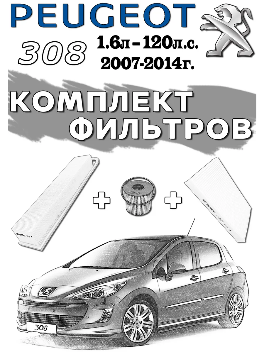 Комплект фильтров Peugeot 308