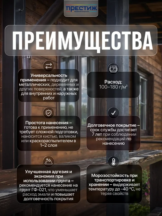 Престиж Краска для металла и дерева ПФ-115 кремовая 1,9 кг, 1,9 кг, фото 2