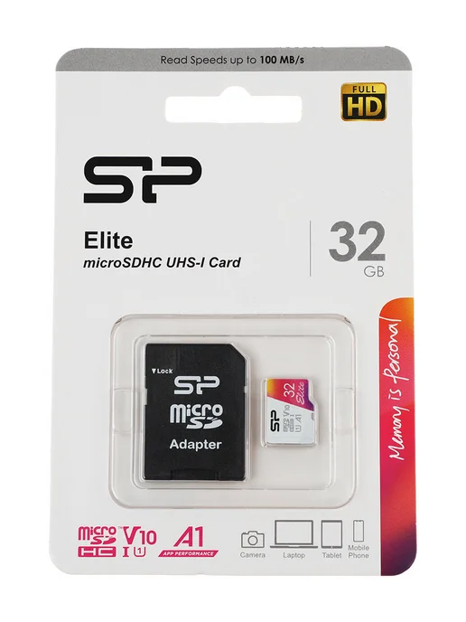 Silicon Power Карта памяти Elite microSDHC UHS-I Class 10 32GB с адаптером, 32 ГБ, фото 3
