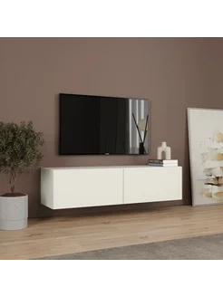 Тумба под телевизор подвесная SOHO 120 см, Белый лёд 371671613 купить за 4 950 ₽ в интернет‑магазине Wildberries
