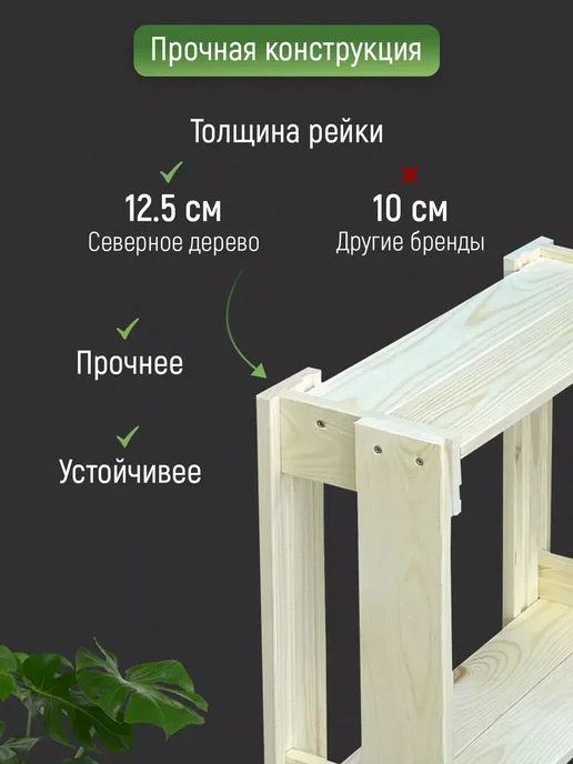 Северное_Дерево Подставка деревянная для принтера и системного блока, вариант, фото 6