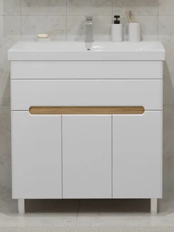 Тумба напольная Модена 80 с раковиной Moduo для ванной SANSTAR 371700964 купить за 22 844 ₽ в интернет‑магазине Wildberries