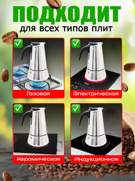 Topperr Гейзерная кофеварка для индукционной плиты, 300 мл, фото 2