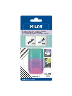 MILAN COMPACT ластики 2 штуки с точилкой для карандашей BYM10451