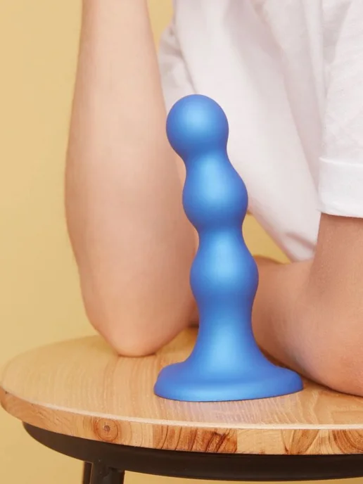 STRAP-ON-ME Фаллоимитатор Dildo Plug Balls(L - 16.5, Ø 4), синий, фото 2
