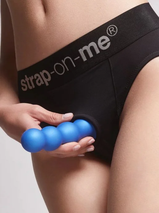 STRAP-ON-ME Фаллоимитатор Dildo Plug Balls(L - 16.5, Ø 4), синий, фото 3
