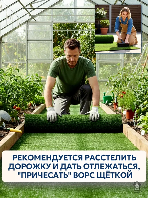 CARPET&HOME Садовая дорожка для дачи огорода травка 80х500 см, 50x600 см, фото 3