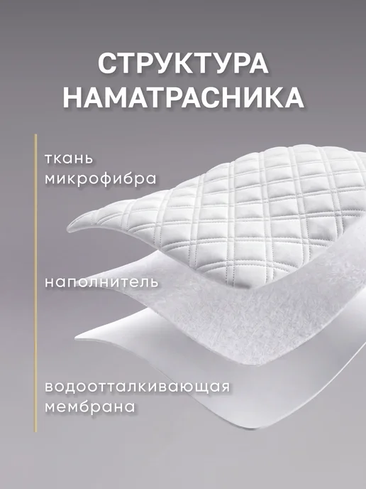 Stretch Jersy Наматрасник непромокаемый на резинке 160х200 см, 200x200, фото 7