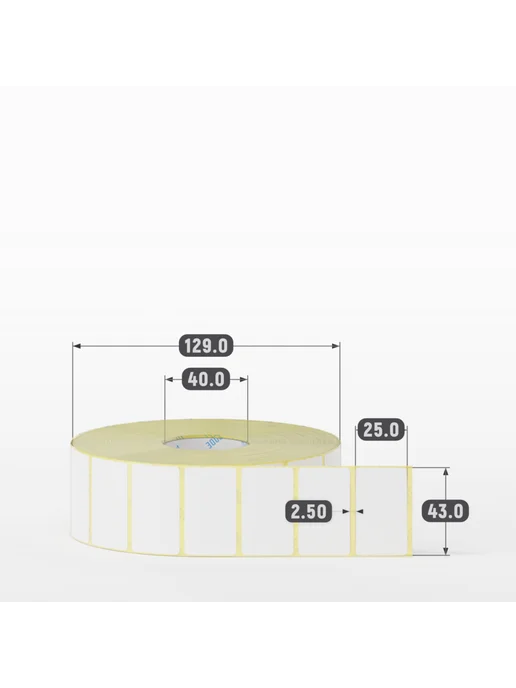 IQ code Термоэтикетка Termo TOP 43х25 4000 шт, 43x25, 3000 шт, фото 2