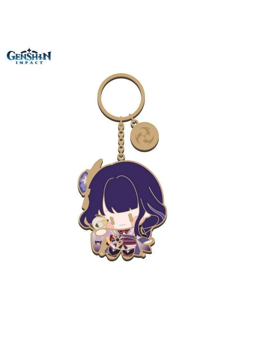 Брелок металл Chibi Character Metal Keychain Raiden Shogun