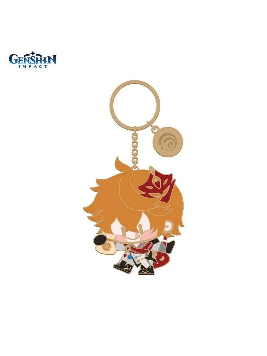 Брелок металлический Chibi Character Tartaglia 6974096530427