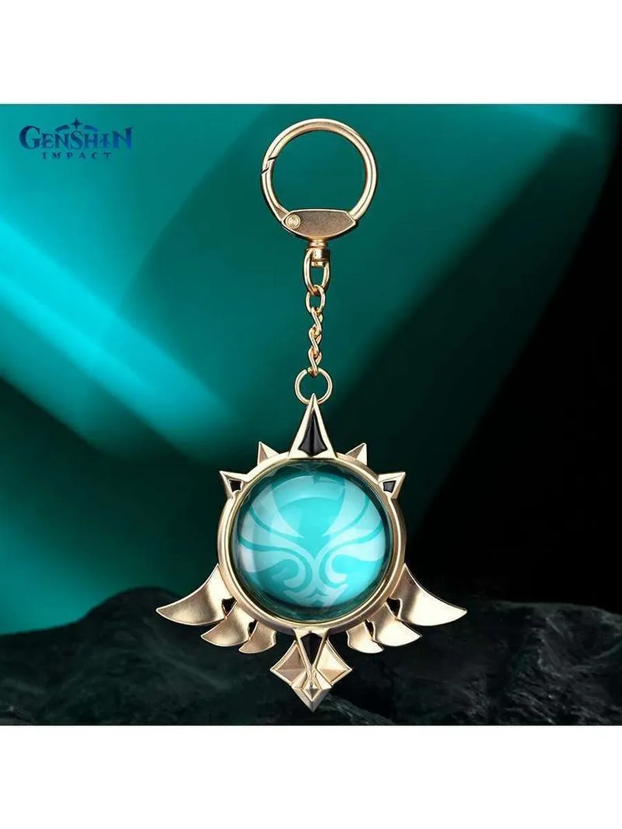 Брелок металлический Геншин Импакт Wind Eye of God 47534