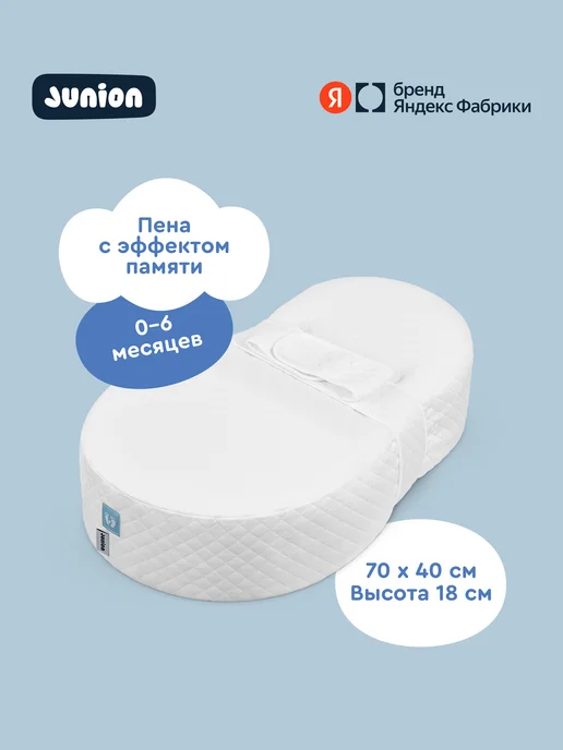 Матрас-кокон для новорождённых Junion Lunbi, 70х40 см, пена с эффектом памяти, вариант