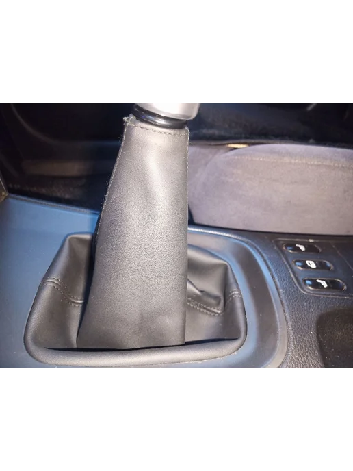 Double Ol Чехол для ручки КПП Nissan PRIMERA P12 P11 ALMERA N16, черный, фото 5