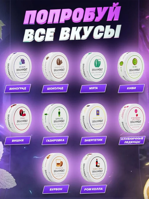 Brainvolt Кофеин энерджи со вкусом мяты, вариант, фото 6