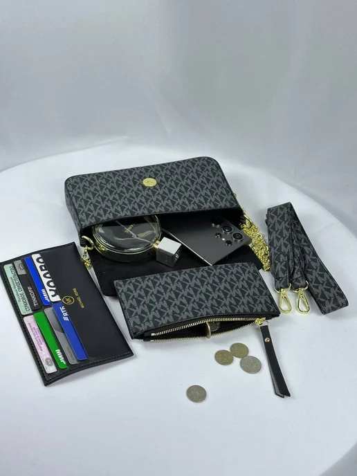 Coach Сумка клатч Michael Kors, черный, фото 2
