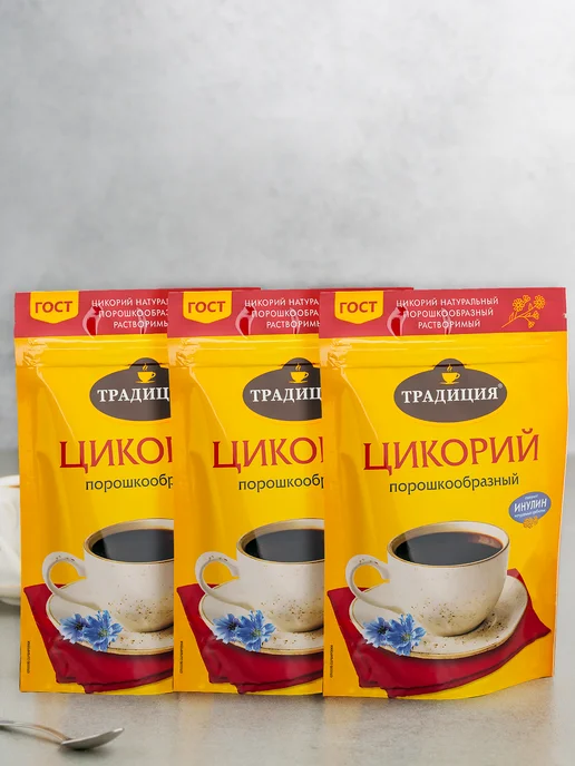 Русский Продукт Цикорий натуральный порошкообразный Традиция 100 гр 3 шт, 100 г, 3 шт, фото 2