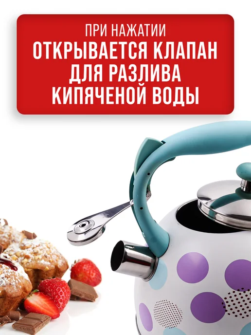 Чайник для плиты со свистком 3 л - фото 8