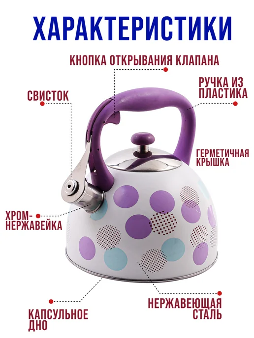 Чайник для плиты со свистком 3 л - фото 12