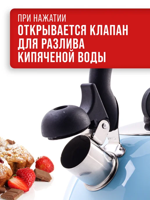 Чайник для плиты со свистком 2 л - фото 8