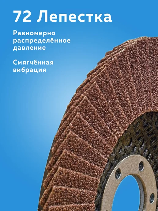 Диск шлифовальный лепестковый P60 125 мм. 10 шт, 10 шт, фото 4